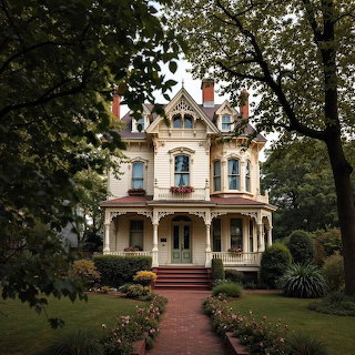 Victorian Mansion with Garden