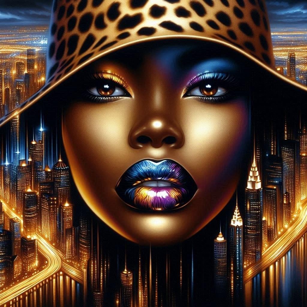 Leopard Hat Woman