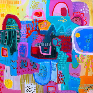 Abstract Colorful Shapes Painting