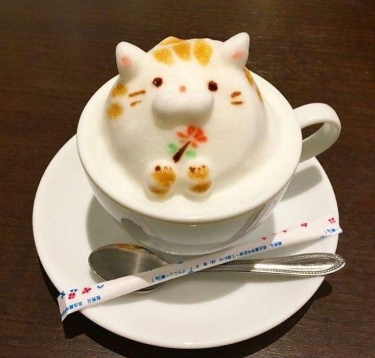 Cat 3D Coffee Art