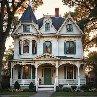 Victorian House White Exterior