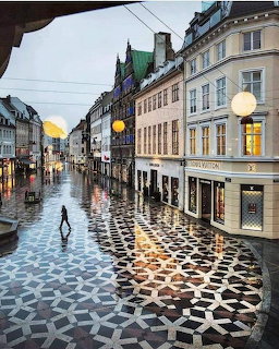 Copenhagen Street After Rain