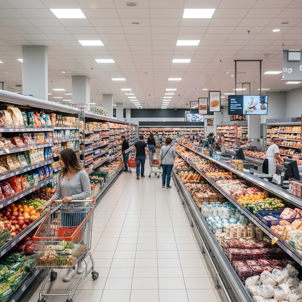 Grocery Store Shopping Aisle
