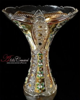Crystal Vase with Jewels