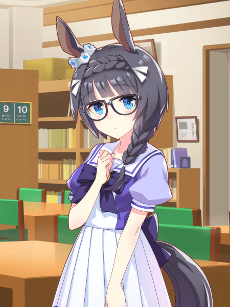 Anime character Zenno Rob Roy from Umamusume in stylized racing outfit.
