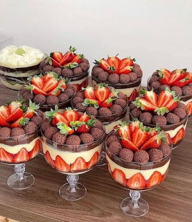 Chocolate Strawberry Trifles