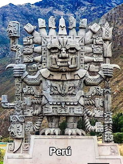 Inca Totem Stone Sculpture Peru