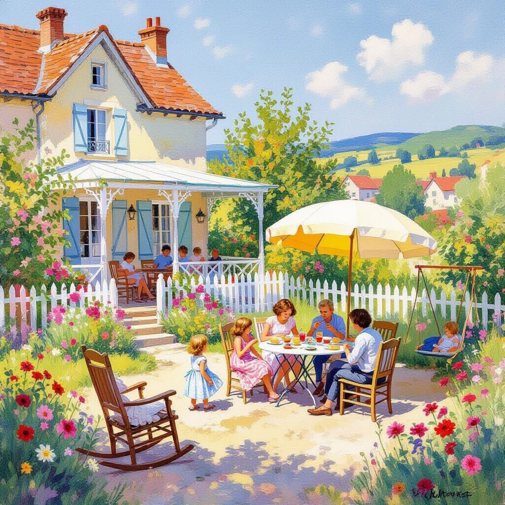 Family Garden Tea Party Cottage