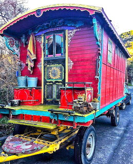 Bright Hand-Painted Caravan