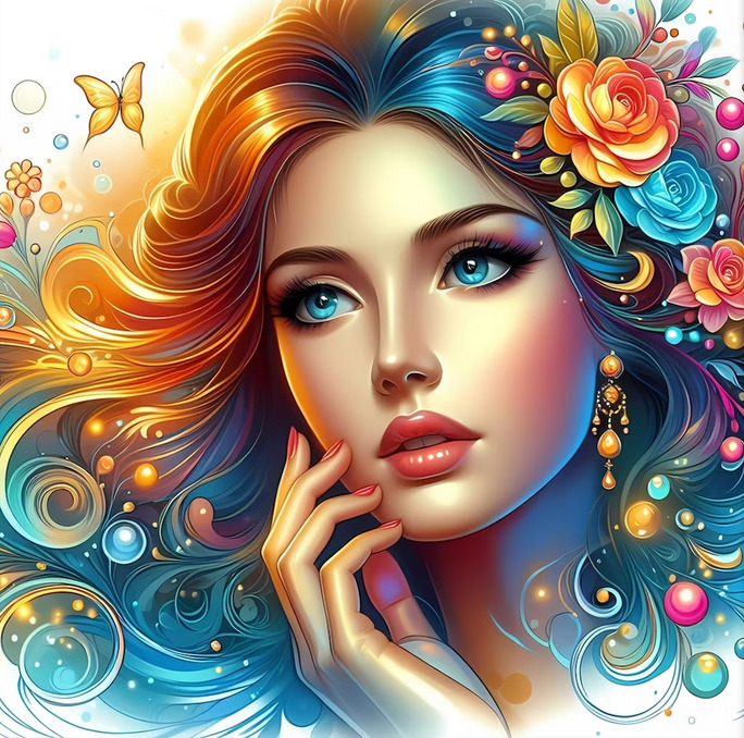 Abstract Woman Portrait