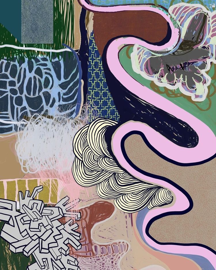 Abstract Mixed Media Collage