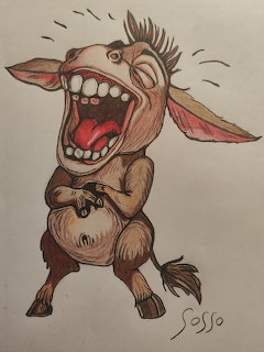 Laughing Donkey Drawing