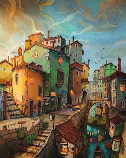 Colorful Canal Village