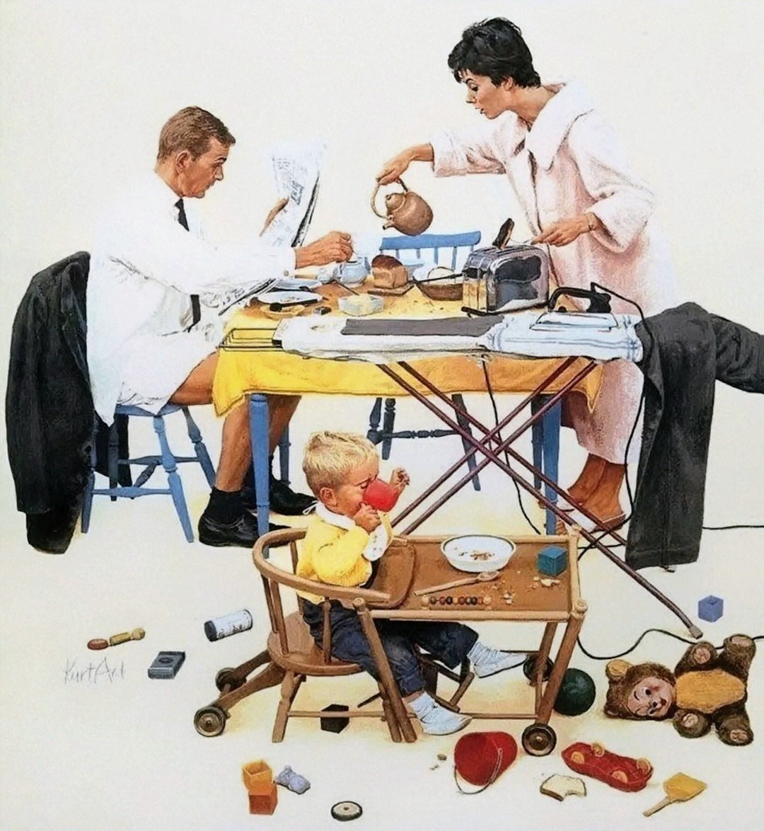 Vintage American Family Morning