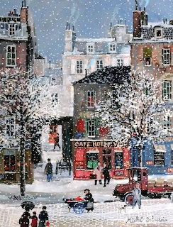 Naive Christmas Village Snow