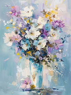 Colorful Abstract Flower Painting