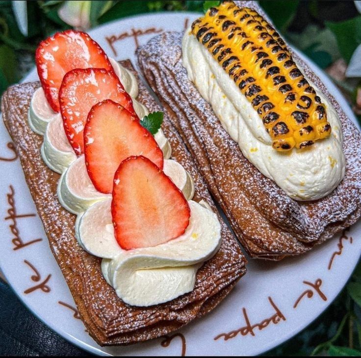 Dessert Pastries with Fruit