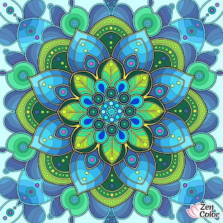 Blue Green Mandala