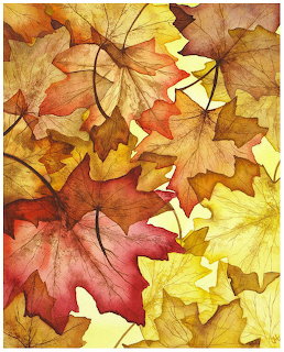 Autumn Leaves Watercolor Painting