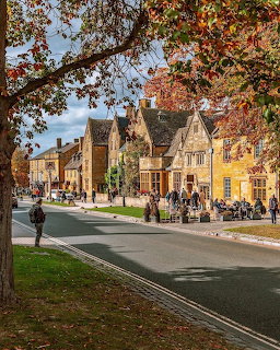 Cotswold Village Autumn Street