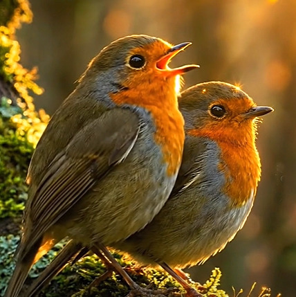 Two Robins Singing