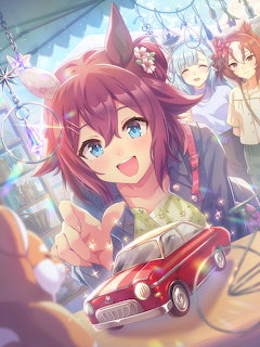 Anime Girl with Toy Car