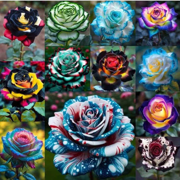 Colorful Rose Collage