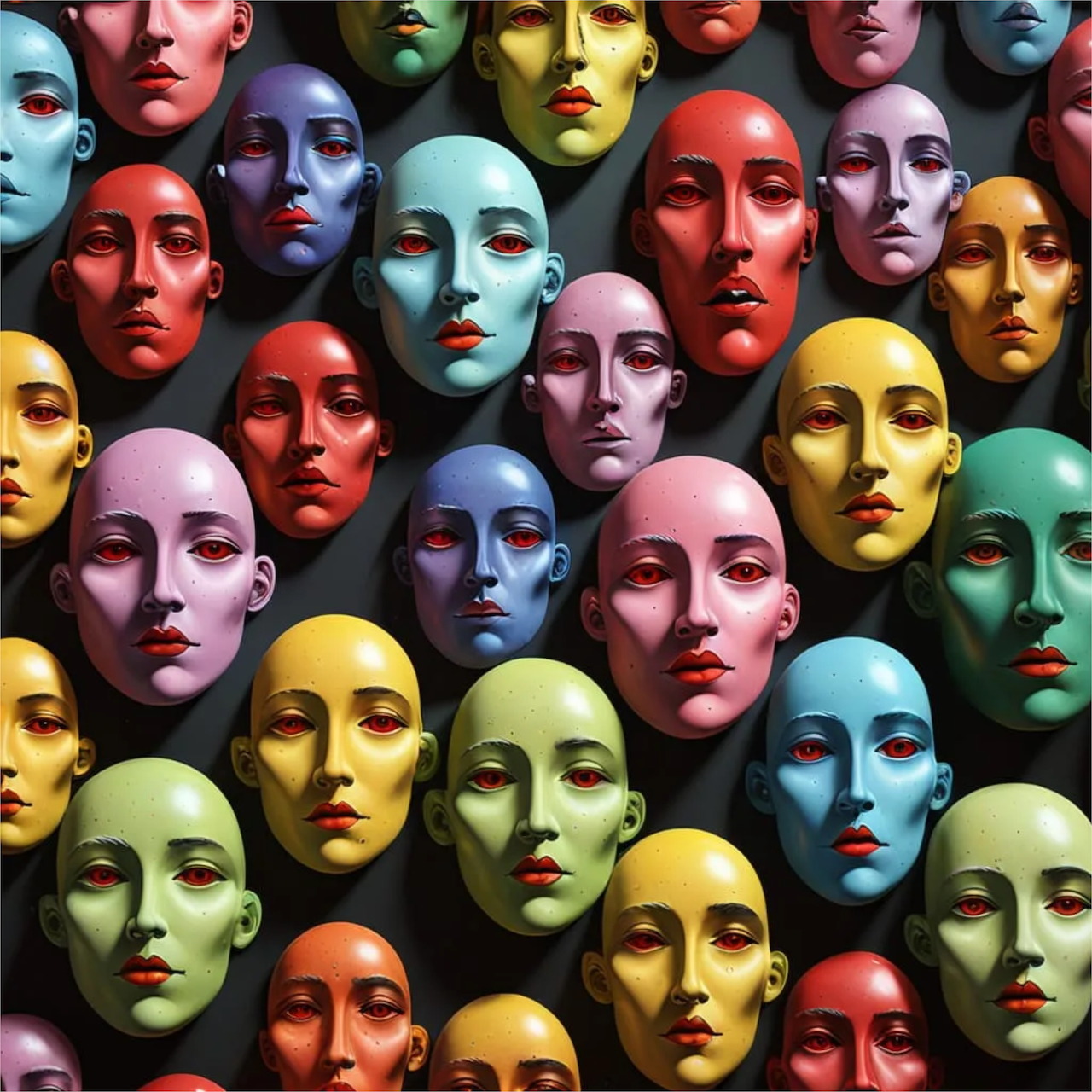 Colorful Faces Collage