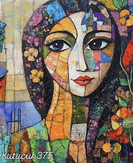 Mosaic Woman Portrait