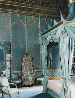 Ornate Blue Palace Bedroom