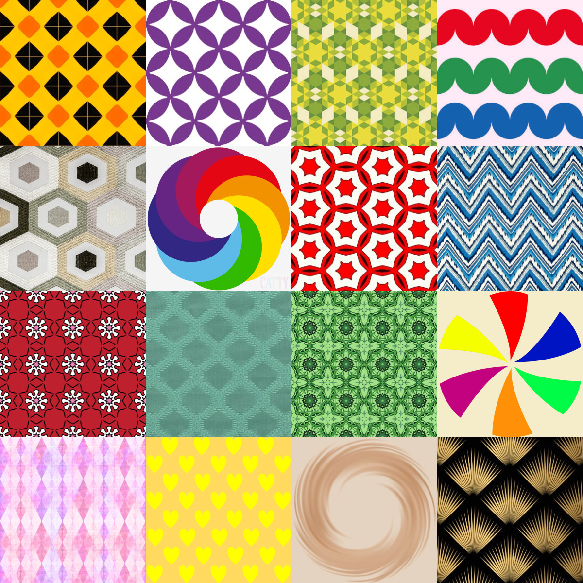 Colorful Geometric Pattern Grid