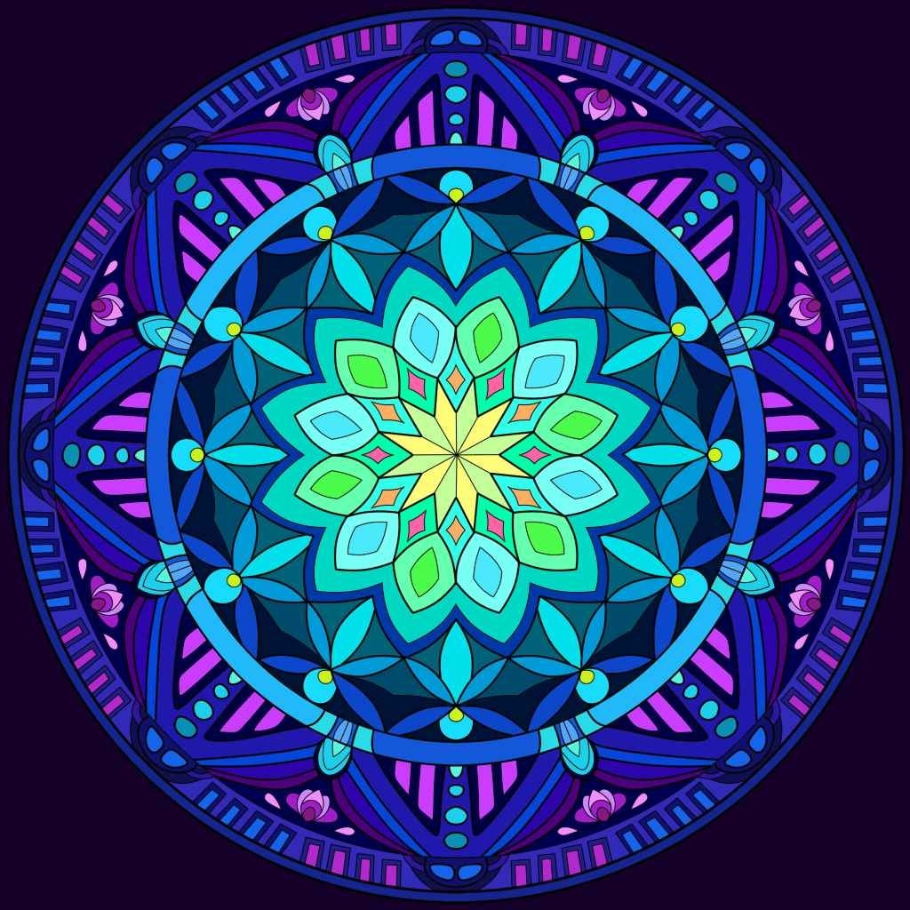 Luminous Geometric Mandala