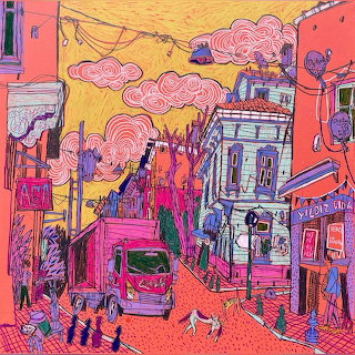 Vibrant City Street Illustration