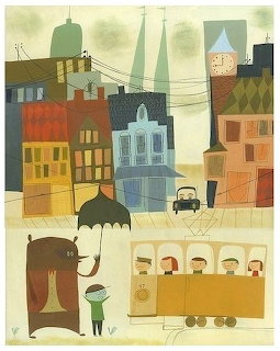 Lovely Neighborhood Illustration