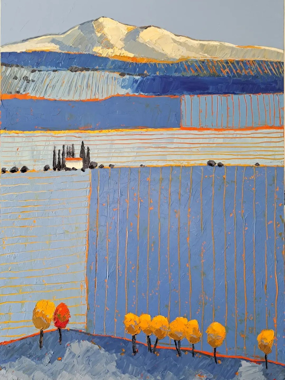 Abstract Landscape Mountain Lake