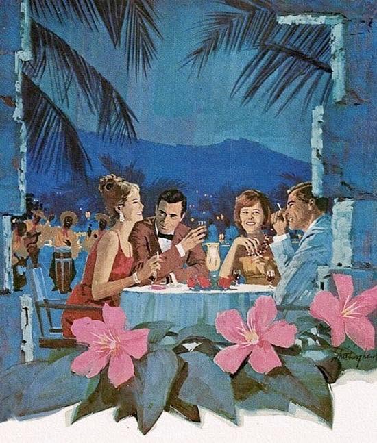 Tropical 1950s Dinner Party