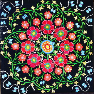Floral Mandala with Butterflies