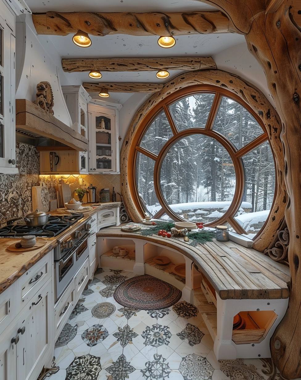 Rustic Hobbit Kitchen Interior