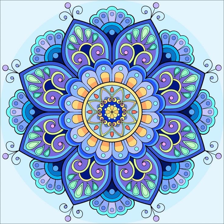Blue Mandala Flower