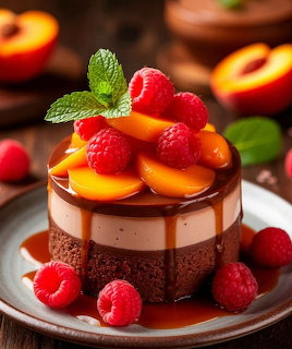 Peach Raspberry Cake