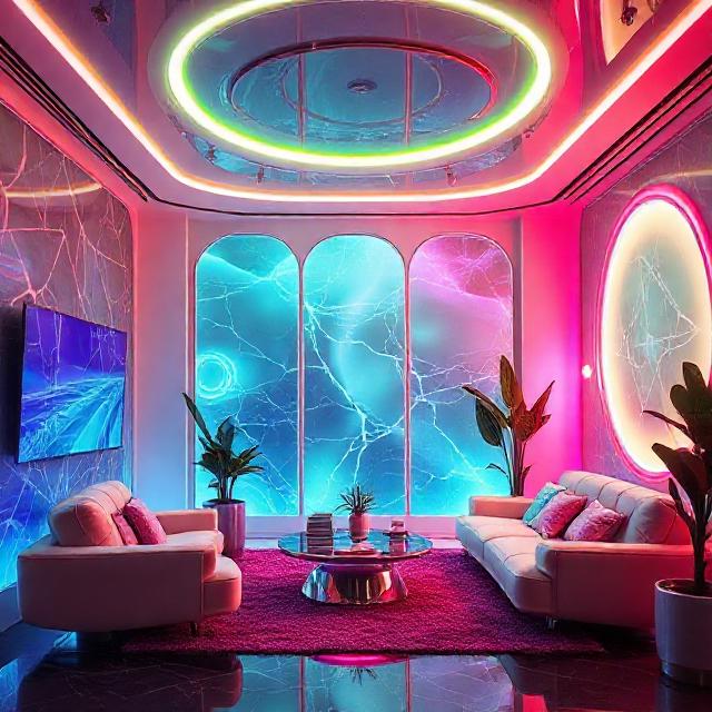 Neon Futuristic Interior