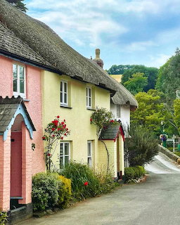 English Thatched Cottage Village