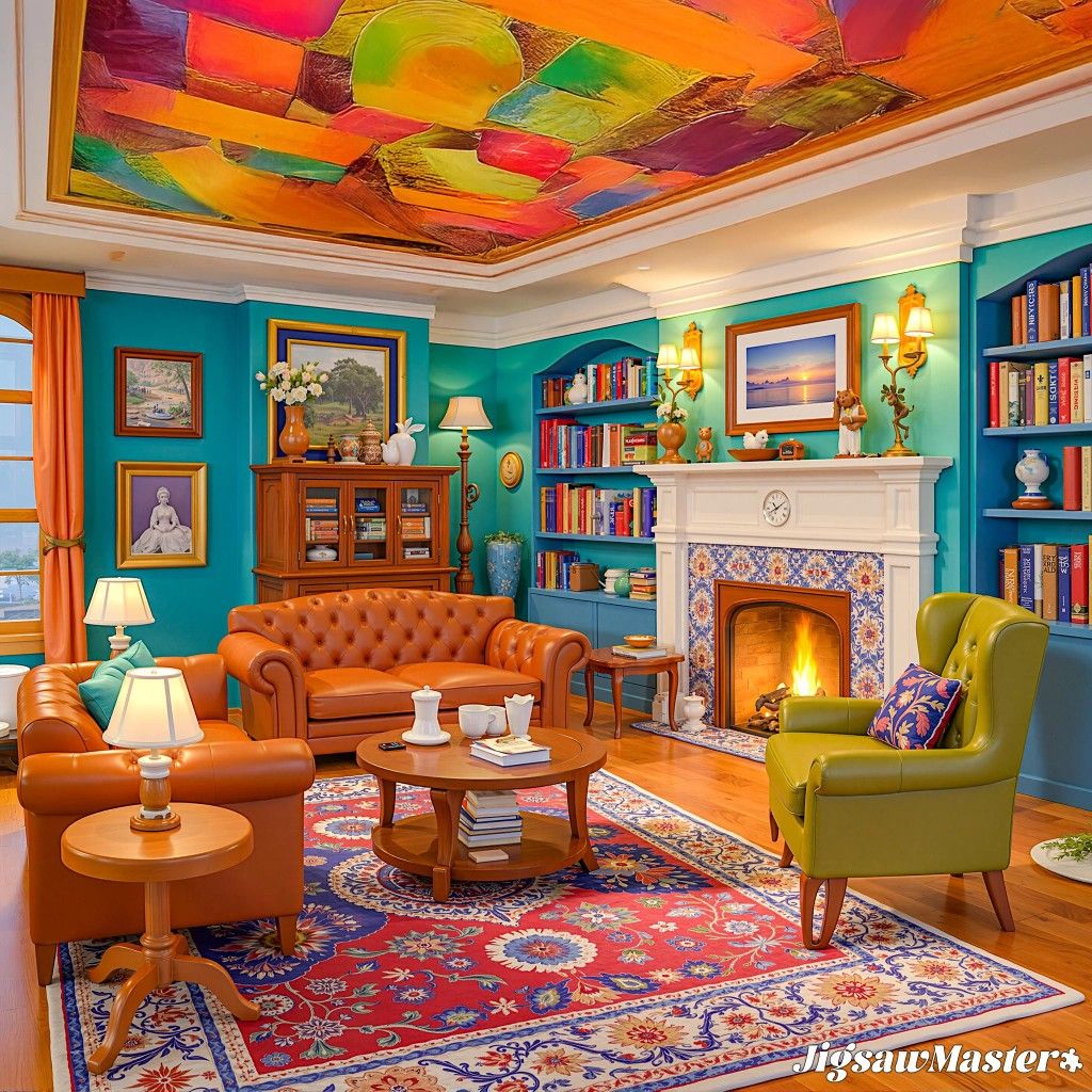 Colorful Living Room Interior