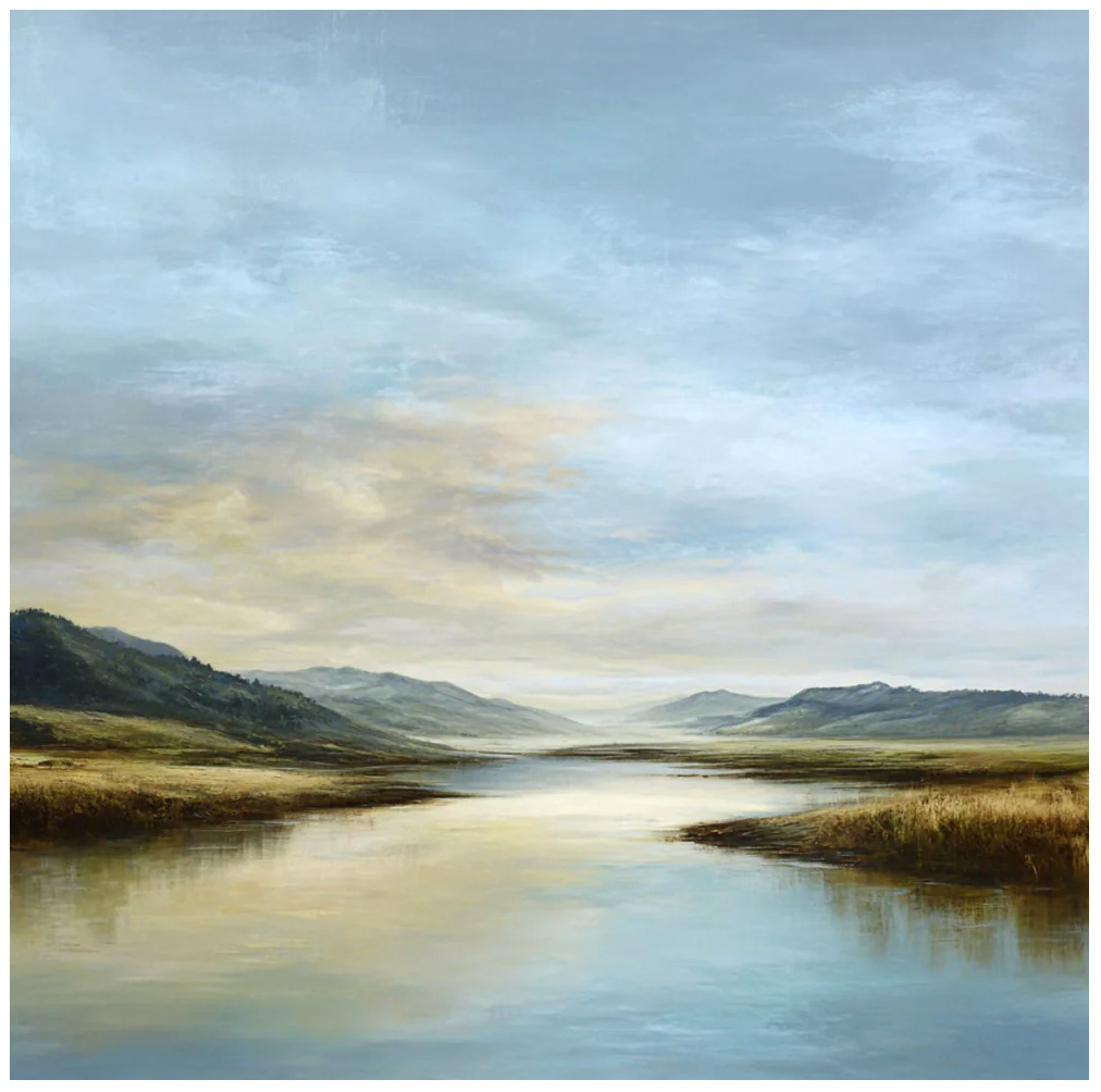 River Mountains Painting