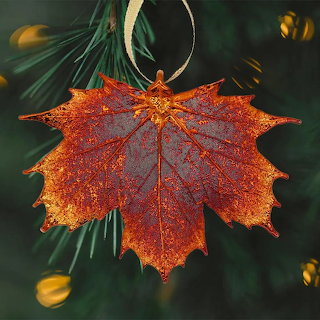 Copper Maple Leaf Ornament