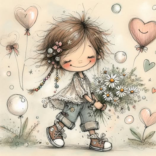 Daisy Girl Illustration