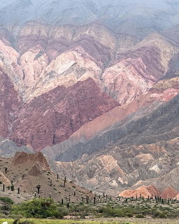 Colorful Stratified Mountain Landscape Argentina