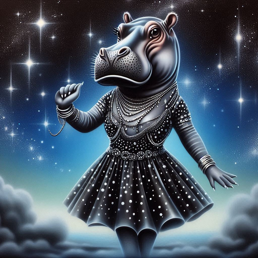 Hippopotamus Ballerina Fantasy