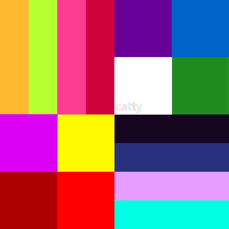 Grid of colorful squares in various bright colors arranged in a patchwork pattern