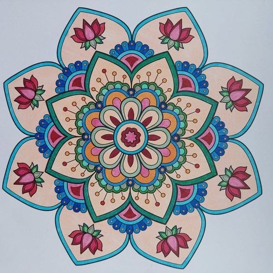 Colorful Floral Mandala Design